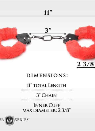 Furry Handcuffs Red