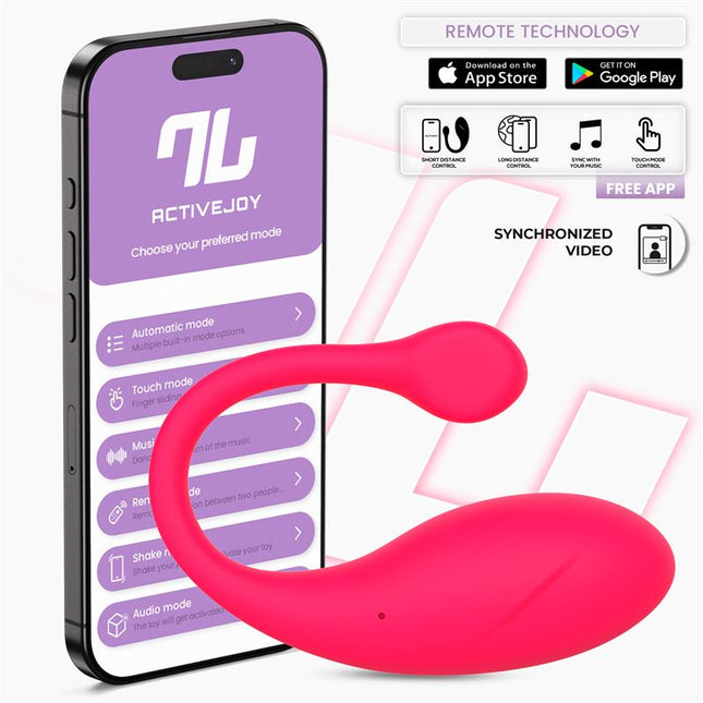 Bulby Vibrating Egg with App Dark Pink