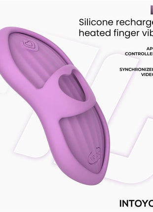 Laia Heated Finger Vibrator with App Lavender