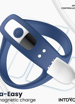 Rank Vibrating Ring with App Blue