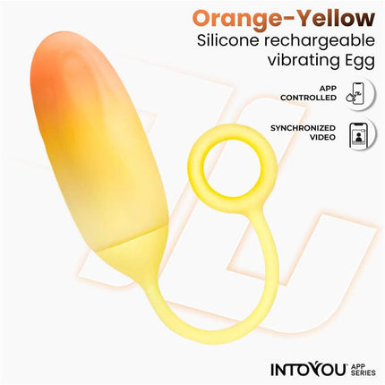 Vibrating Egg Double Layer Silicone with APP Yellow/Orange