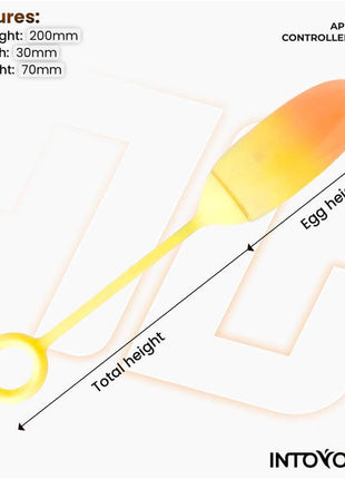 Vibrating Egg Double Layer Silicone with APP Yellow/Orange