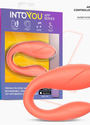 Couple Toy with App Flexible Silicone Salmon