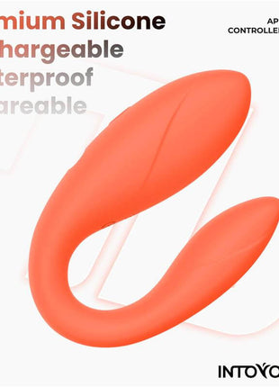 Couple Toy with App Flexible Silicone Salmon