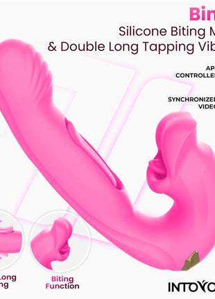 Bimby Biting and Double Tongue Tapping Vibrator with App