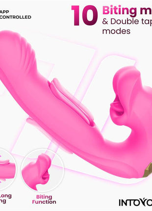 Bimby Biting and Double Tongue Tapping Vibrator with App