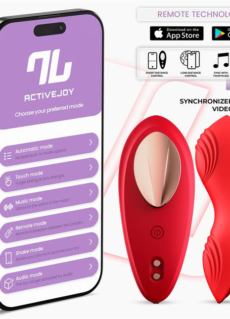 Panty Vibrator with App Silicone Red