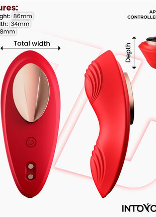 Panty Vibrator with App Silicone Red