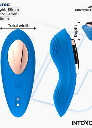 Panty Vibrator with App Silicone Blue