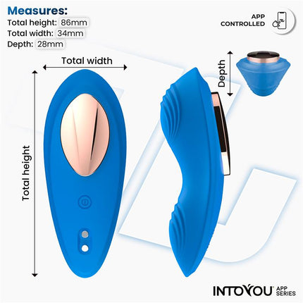 Panty Vibrator with App Silicone Blue