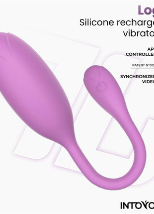 Logan Vibrating Egg with App Unibody Silicone Purple