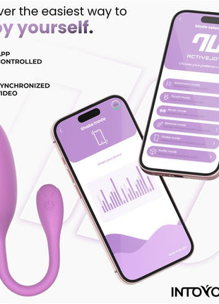 Logan Vibrating Egg with App Unibody Silicone Purple