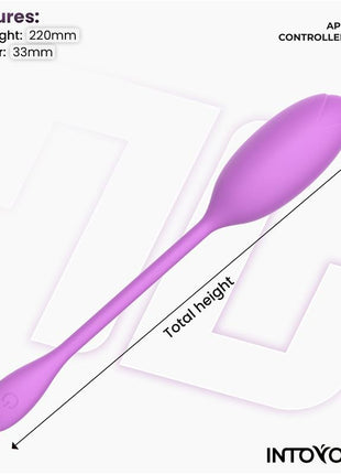 Logan Vibrating Egg with App Unibody Silicone Purple