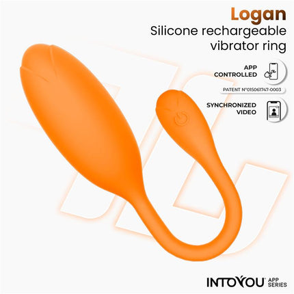 Logan Vibrating Egg with App Unibody Silicone Orange