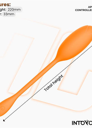 Logan Vibrating Egg with App Unibody Silicone Orange