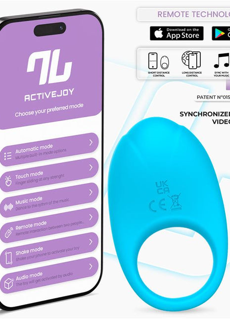 Ringo Vibrating Ring with App Unibody Blue