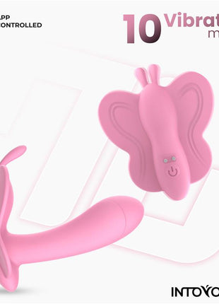 Wingy Butterfly Vibrator with App Pink