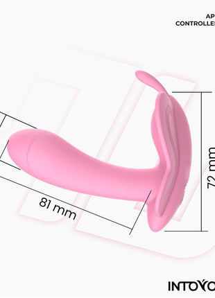 Wingy Butterfly Vibrator with App Pink