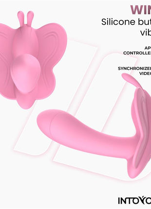 Wingy Butterfly Vibrator with App Pink