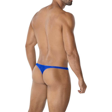 C4MSPXBUL03 Micro Thong Bulge Mesh Electric Blue