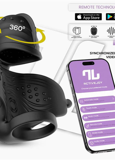Zonte Rotating Cap Vibrating Masturbator with App