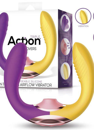 Two Lovers 3 in 1 Finger and Airflow Vibrator