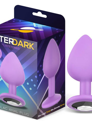 Sparkly Butt Plug Size S Silicone Lilac