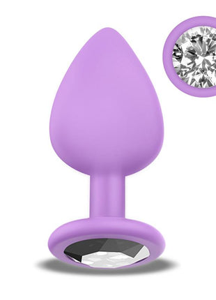 Sparkly Butt Plug Size S Silicone Lilac