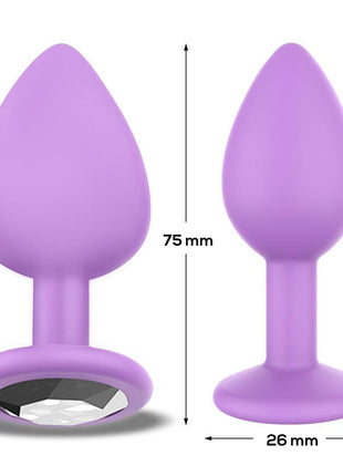 Sparkly Butt Plug Size S Silicone Lilac