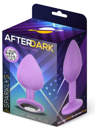 Sparkly Butt Plug Size S Silicone Lilac