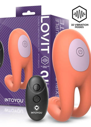 Lovit flexible remote control vibrator with bendable silicone body, 2 motors, and multi-position couple-friendly design
