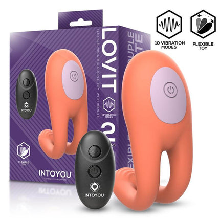 Lovit flexible remote control vibrator with bendable silicone body, 2 motors, and multi-position couple-friendly design