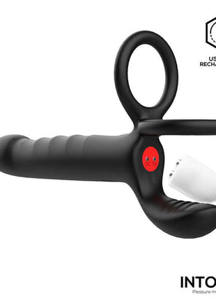 Magnor Dildo with Double Ring and Balls Stimulator