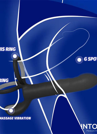 Magnor Dildo with Double Ring and Balls Stimulator