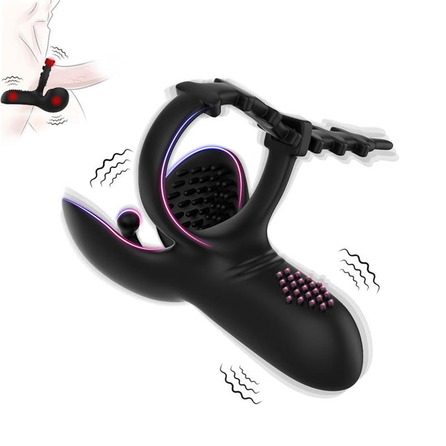 Ball Pack and Penis Vibrating Ring Adjustable