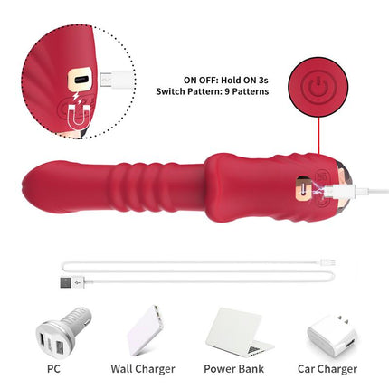Vibrator with Thrusting G spot and Digital Screen