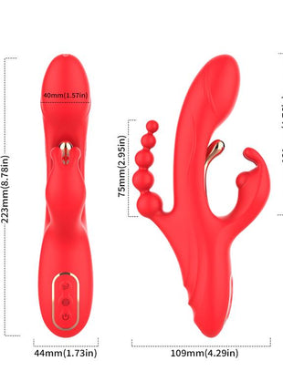 Tickler Rabbit Vibrator with Anal Beads