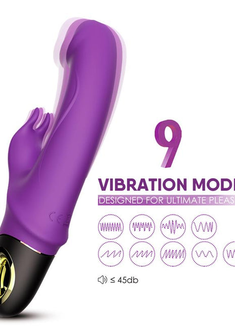 360º Rotation Rabbit Vibrator Purple
