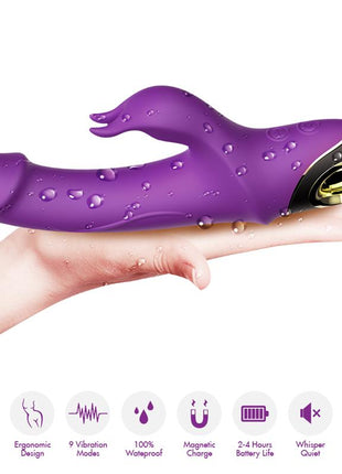 360º Rotation Rabbit Vibrator Purple