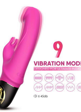 360º Rotation Rabbit vibrator Pink