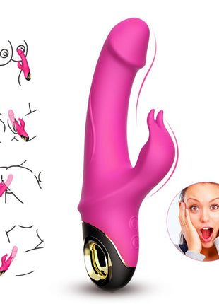 360º Rotation Rabbit vibrator Pink