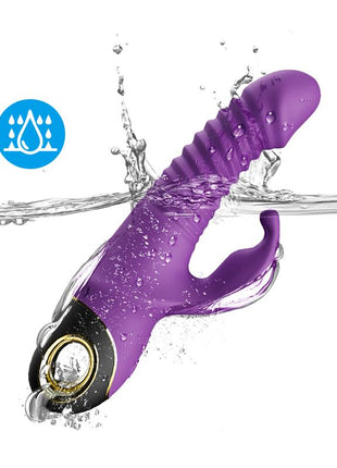 Vibrator with Thrusting and 360º Wiggling Purple