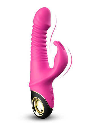 Vibrator with Thrusting and 360º Wiggling Pink