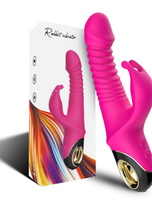 Vibrator with Thrusting and 360º Wiggling Pink