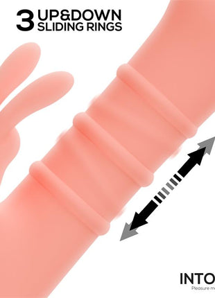 Rivor Vibrator with U and Down Sliding Rings