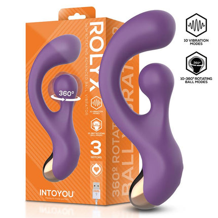 Rolyx advanced vibrator with 360° rotating balls, 3 motors, premium silicone body and ergonomic handle
