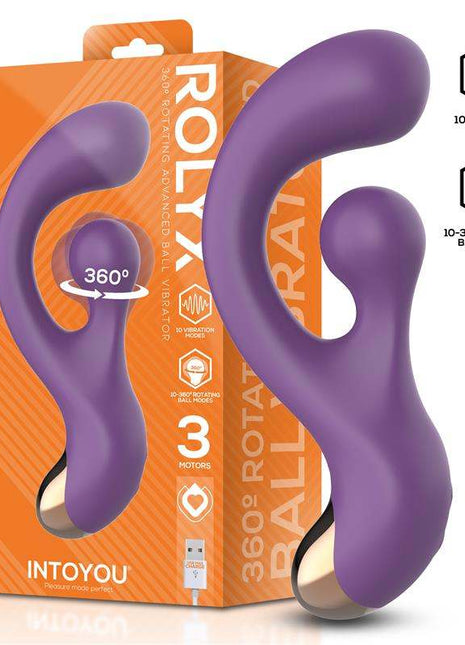 Rolyx advanced vibrator with 360° rotating balls, 3 motors, premium silicone body and ergonomic handle