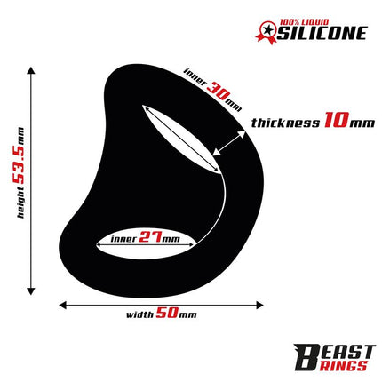 Double Penis Ring Liquid Silicone 27 30 mm