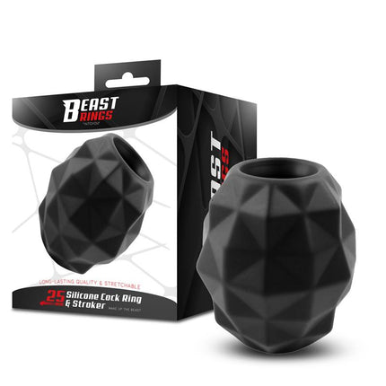 Penis Ring and Stroker Liquid Silicone 25 mm