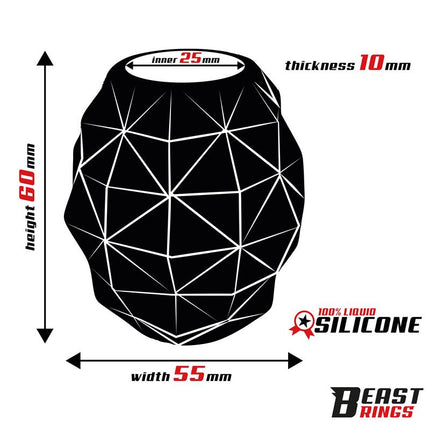 Penis Ring and Stroker Liquid Silicone 25 mm